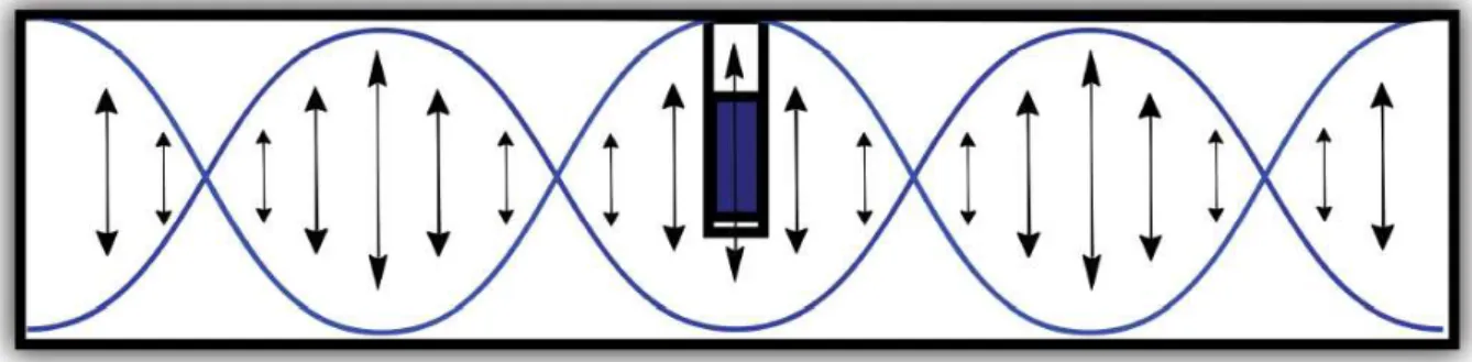 Figura 8  –  Ressonância das ondas de micro-ondas durante o aquecimento. 