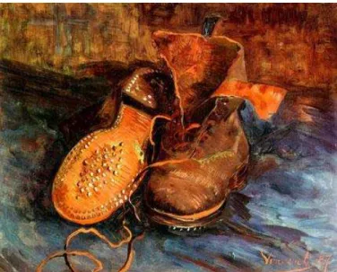 Fig. 2 Van Gogh: Par de sapatos sobre solo azul  