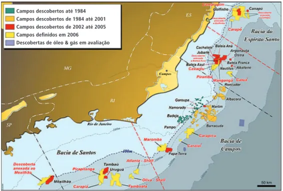 Figura 1 – Mapa da Bacia de Campos