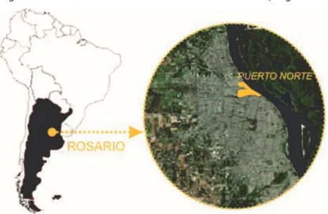 Figura 1 – Ubicación Puerto Norte en la ciudad de Rosario, Argentina
