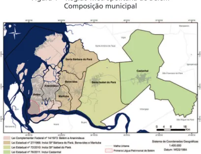 Figura 1 – Região Metropolitana de Belém Composição municipal