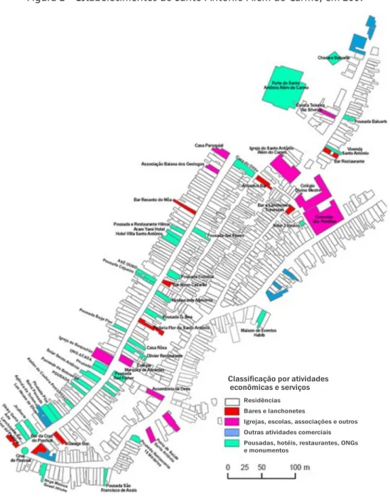 Figura 2 – Estabelecimentos do Santo Antônio Além do Carmo, em 2007