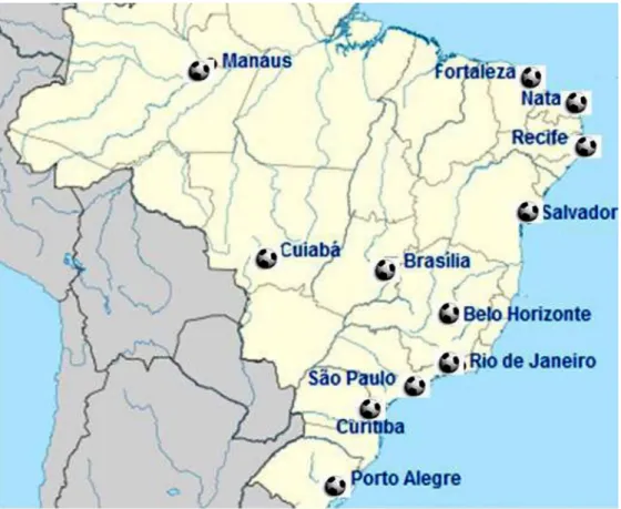 Figura 6 – Estádios do Brasil