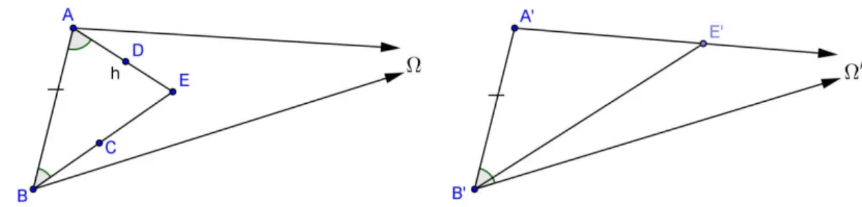 Figura 18: Congruência de triângulos isósceles. 