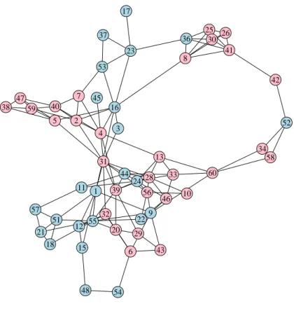 Figure 4.1: Social network for class 3A of Santo In´acio School, afternoon shift. 31 6025 565 8 2040 21 39 18 22 13 5259 5451 24 941523472441112576 36552833327 4153304316129 5848261038 4237334174645