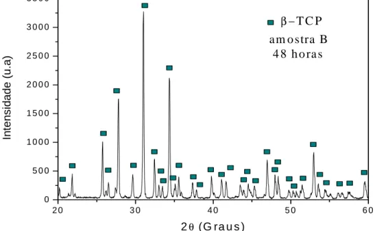 Figura 4.5 Difratograma de raios-X da amostra B sinterizada a 1100ºC.