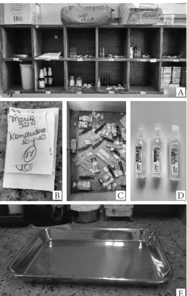 Figura 3. Utensílios da sala de medicação