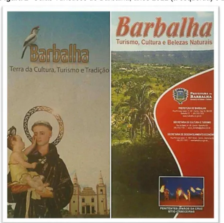 Figura 2- Guias Turísticos de Barbalha, anos 2011 (à esquerda) e 2013 (à direita). 