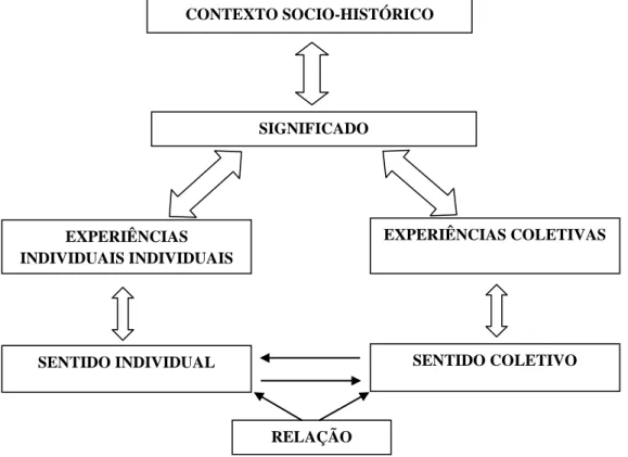 Figura 1 - Processo de construção do significado e do sentido na constituição do sujeito 