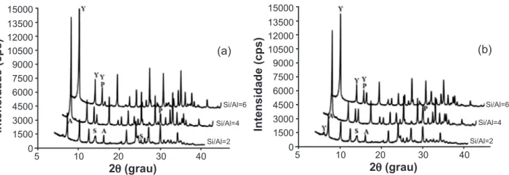 Fig.  11  são  mostrados  resultados  de  análise  térmica  de  alguns produtos zeolíticos dos caulins CTP, CE e CD