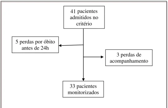 Figura  2:  Pacientes  acompanhados  durante  o  estudo.  MEAC,  Fortaleza,  out/2013-jun/2014