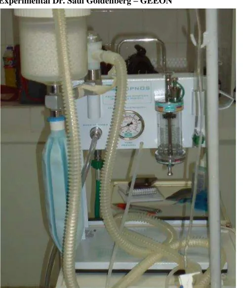 Figura 1- Aparelho de Anestesia veterinária Hipnos do Laboratório de Cirurgia  Experimental Dr