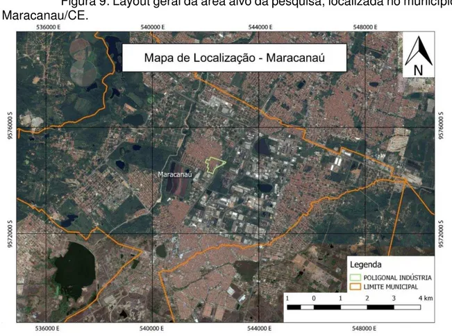Figura 9: Layout geral da área alvo da pesquisa, localizada no município de  Maracanau/CE