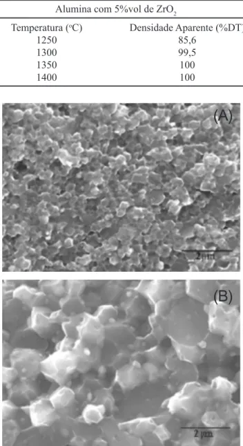 Figura  6:  Micrografia  de  alumina  com  5%  vol  de  inclusões  nanométricas de zircônia sinterizadas por SPS a uma temperatura  de 1300  o