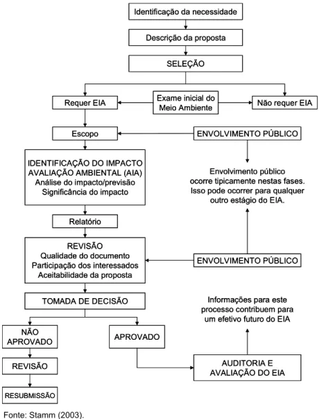 Figura 2.1 – Principais fases do desenvolvimento de um Estudo de Impacto Ambiental (EIA)