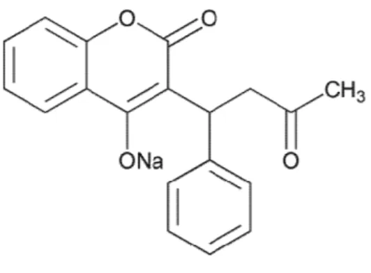 Figura 8 – Estrutura química da varfarina sódica (CAS 129-06-6) 
