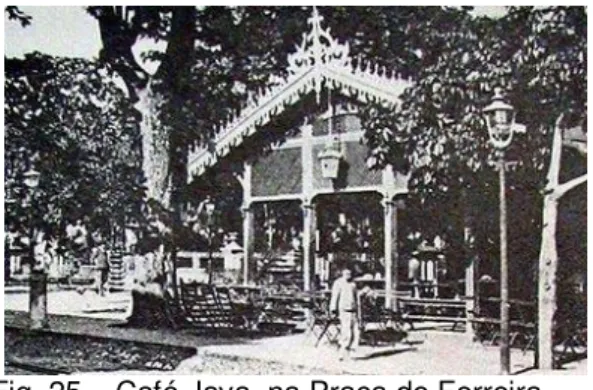 Fig. 24  –  Jardim  “7 de setembro” na Praça             Fig. 25  –  Café Java, na Praça do Ferreira