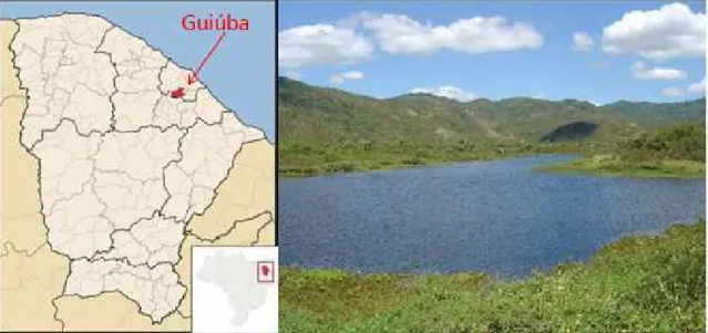 FIGURA 2 – Localização do açude Bom Princípio em Guaiúba – CE. 