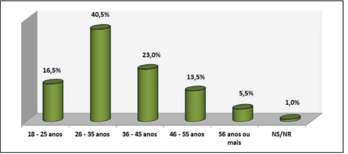 Gráfico 02: Faixa etária do cliente entrevistado. 