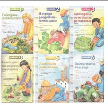 Figura 4. Capas das unidades do livro Aprendendo a geografia do Paraná.