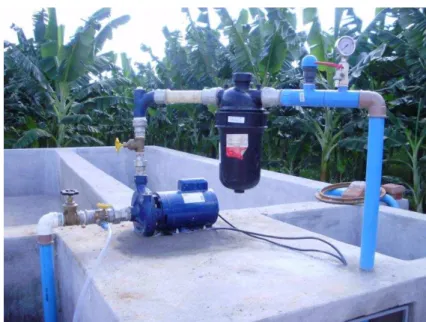 Figura 7  –  Cabeçal de controle da irrigação e da fertirrigação utilizado na realização do experimento