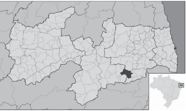Figura 1.  Mapa de localização de Barra de Santana.