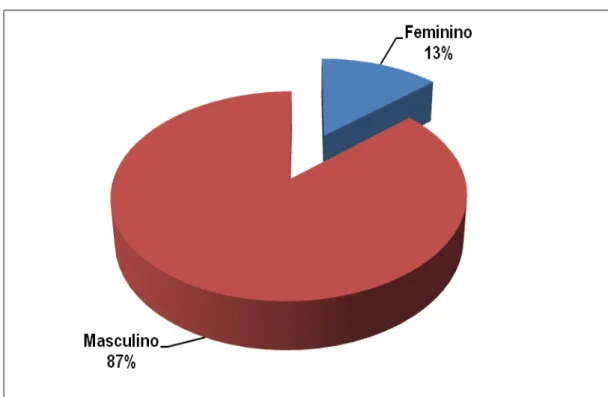 Gráfico 1. Distribuição dos participantes por gênero 