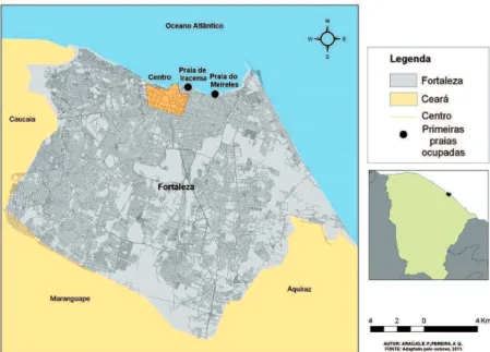 Figura 6. Localização originária da vilegiatura marítima na cidade de Fortaleza.