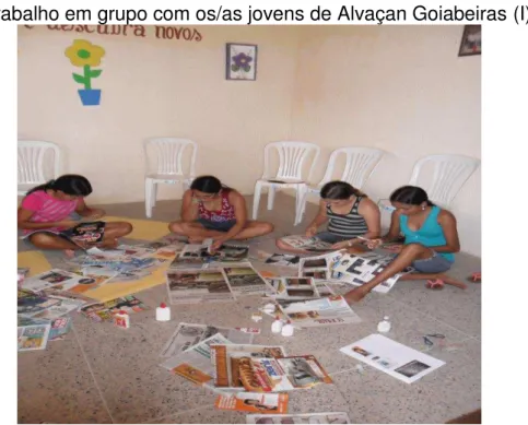 Figura 12 - Trabalho em grupo com os/as jovens de Alvaçan Goiabeiras (I) 