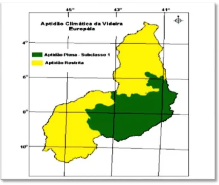 FIGURA 4: Zoneamento de aptidão climática da videira europeia no Piauí.  