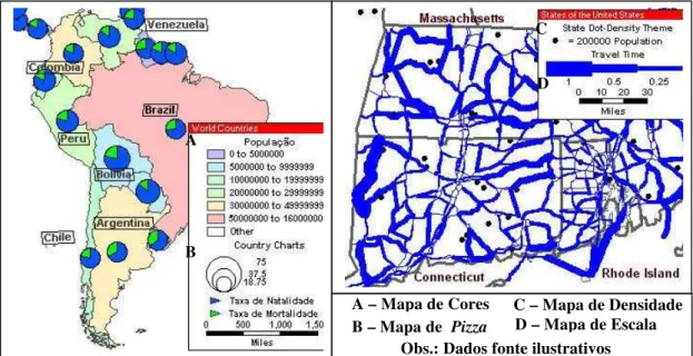 Figura 3.5: Visualização de dados na forma de mapas temáticos no software TransCAD 