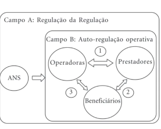 Figura 1. Cartografia do campo regulatório da ANS.