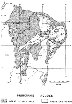 Figura 1 – Vocações hídricas do Nordeste brasileiro. Fonte: desconhecida. 