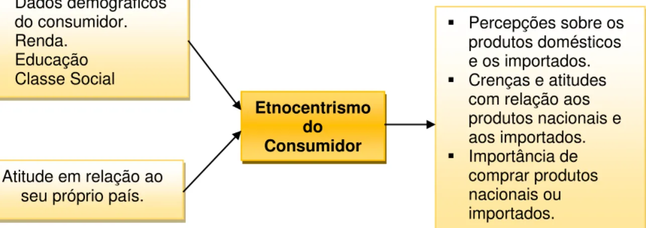 Figura 2  –  Entendendo o etnocentrismo do consumidor. 