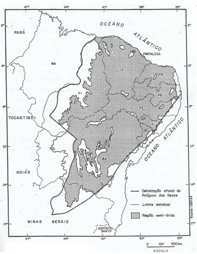 Figura 2: Região semiárida do nordeste do Brasil 