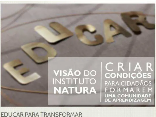 FIGURA 6 – Instituto Natura: Educar para Transformar. 
