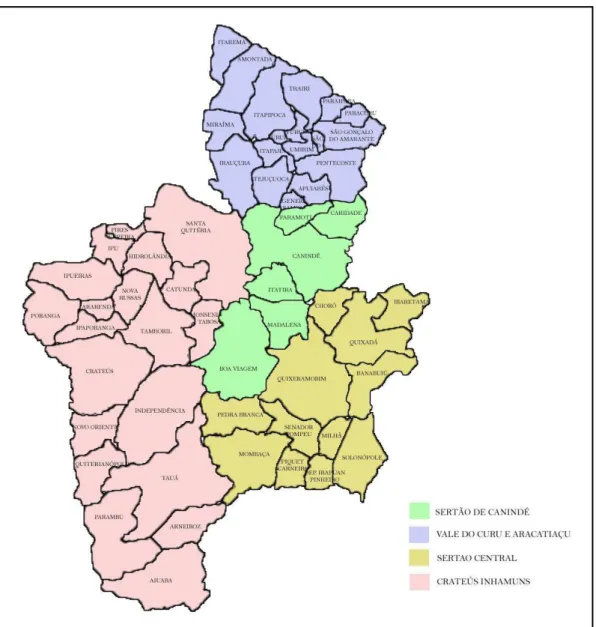 Figura 2 - Territórios da Cidadania do Estado do Ceará 