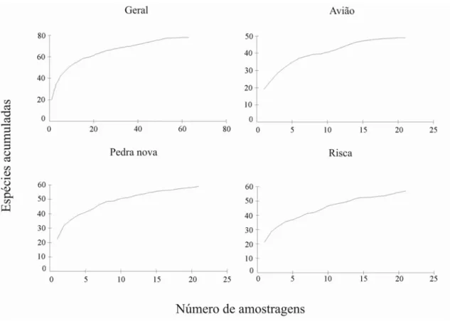 Figura 6 - Curvas do coletor Geral (somatório de todos os pontos amostrais) e para cada  ponto isoladamente 