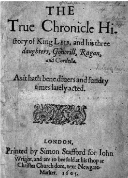 Figura 08  – Primeira edição de “The Tragicall Historie of Kinge Leir”, 1605 , British Library, C.34.l.11