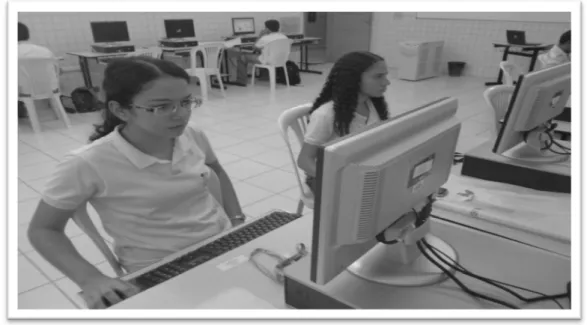 Figura 8 – Grupo de alunos do IFRN campus Caicó participantes do curso sobre o software GeoGebra 