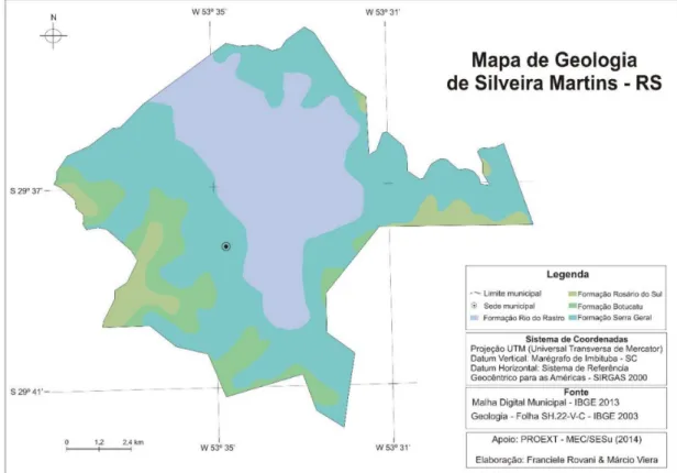 Table 2. Slope range of Silveira Martins.