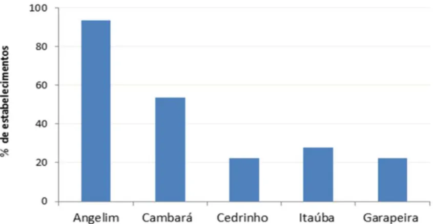 Table 2.  Companies visited and tropical timber diversity  in the municipalities in the region of Florianopolis.