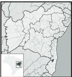 Figura 1.  Localização de Eunápolis-BA.