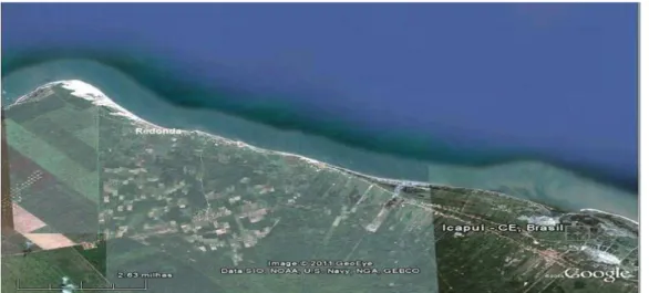 Figura 1 – Localização geográfica da praia de Redonda, litoral leste do Estado do     Ceará