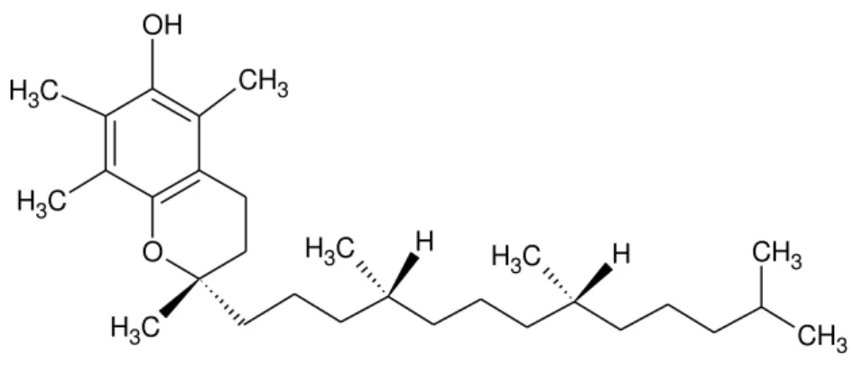 Figura 2  –  Representação estrutural da vitamina E. 