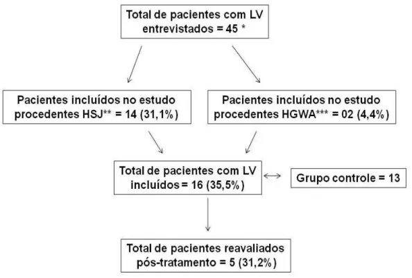 Figura 4 – Distribuição dos pacientes incluídos no estudo 