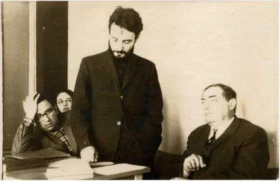 Fig. 7. Palestra de Serguei Nekliúdov sobre a estrutura do conto maravilhoso durante a III Escola de verão, em 1968