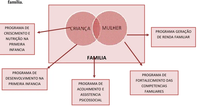 Figura  1  –  Programas  assistenciais  do  IPREDE  para  a  criança,  sua  mãe  e  sua  família 