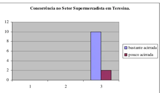 Gráfico 05 Concorrência no setor supermercadista em Teresina  Fonte: Pesquisa realizada em Dezembro/2005