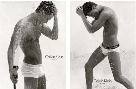 Figura 3 e Figura 4 (respectivamente)  –  Modelo Garrett Neff para Calvin Klein Body. Fotos de  Bruce Weber